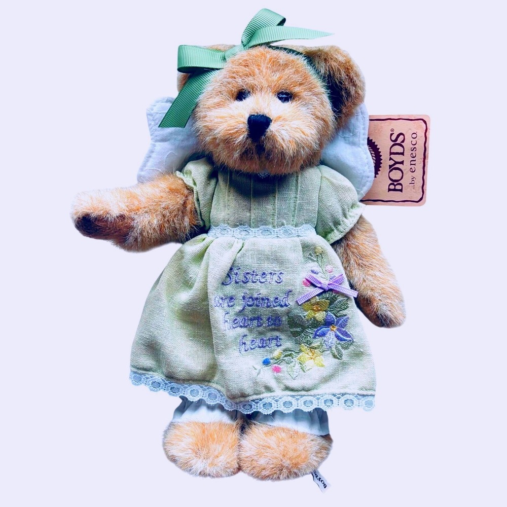Boyds Bear Enesco 10" Sister Teddy Bear Heart to Heart Dress Style 4023998 NWT